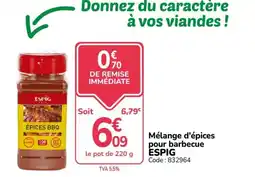 Promocash ESPIG Mélange d'épices pour barbecue offre