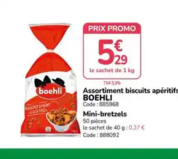 Promocash BOEHLI Assortiment biscuits apéritifs offre
