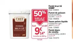 Promocash CHEF Fonds brun lié offre