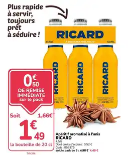 Promocash RICARD Apéritif aromatisé à l'anis offre