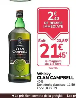 Promocash CLAN CAMPBELL Whisky offre