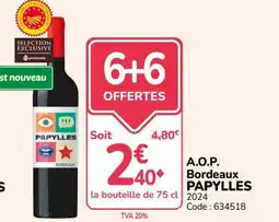 Promocash PAPYLLES A.O.P. Bordeaux offre