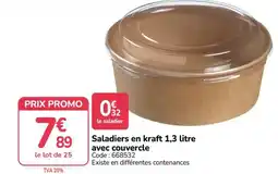 Promocash Saladiers en kraft avec couvercle offre