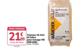 Promocash Copeaux de bois de hêtre 99 pour fumage offre