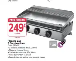 Promocash Plancha Gaz 3 Feux tout inox offre