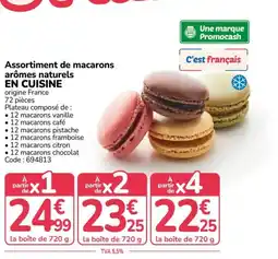 Promocash EN CUISINE Assortiment de macarons arômes naturels offre
