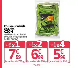 Promocash CZON Pois gourmands éboutés offre