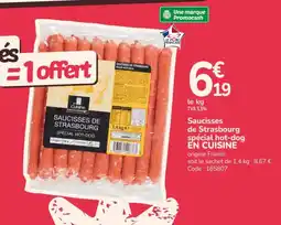 Promocash EN CUISINE Saucisses de Strasbourg spécial de Strasbourg spécial hot-dog EN CUISINE offre