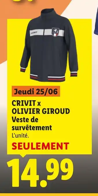 CRIVIT X OLIVIER GIROUD Veste de survêtement