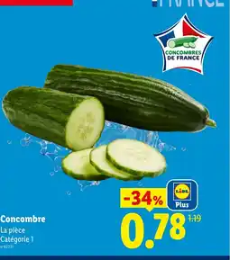 Lidl Concombre offre