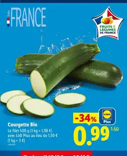 Lidl Courgette Bio offre