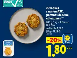 Lidl 2 croques saumon ASC offre