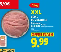 Lidl L'ÉTAL DU VOLAILLER Escalopes de dinde offre