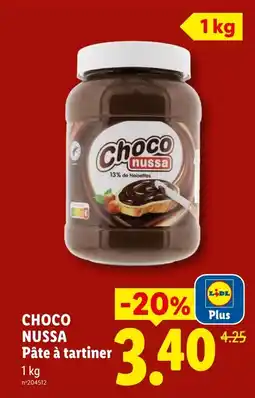 Lidl CHOCO NUSSA Pâte à tartiner offre