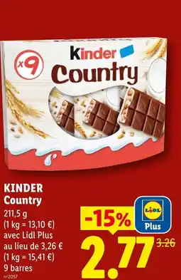 Lidl KINDER Country offre