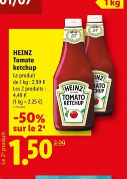 Lidl HEINZ Tomato ketchup offre
