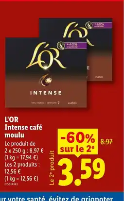 Lidl L'OR Intense café moulu offre