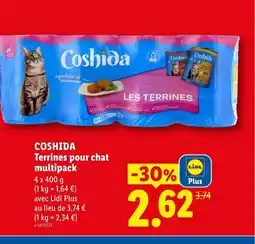 Lidl COSHIDA Terrines pour chat multipack offre