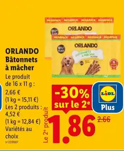 Lidl ORLANDO Bâtonnets à mâcher offre