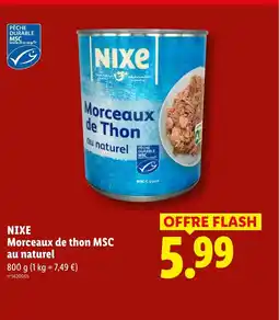 Lidl NIXE Morceaux de thon MSC au naturel offre