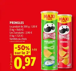 Lidl PRINGLES offre