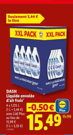 Lidl DASH Liquide envolée d'air frais offre
