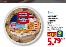 Lidl MCENNEDY Ailes et filets de poulet frits offre