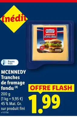 Lidl MCENNEDY Tranches de fromage fondu offre