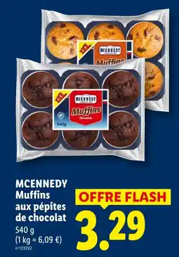 Lidl MCENNEDY Muffins aux pépites de chocolat offre