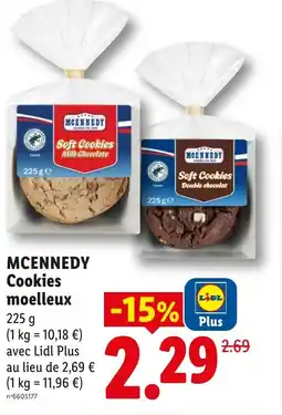 Lidl MCENNEDY Cookies moelleux offre
