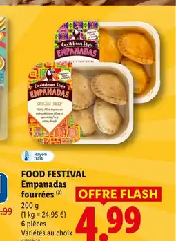 Lidl FOOD FESTIVAL Empanadas fourrées offre