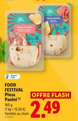Lidl FOOD FESTIVAL Pinsa Panini offre