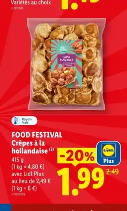 Lidl FOOD FESTIVAL Crêpes à la hollandaise offre