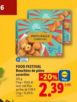 Lidl FOOD FESTIVAL Bouchées de pâtes assorties offre