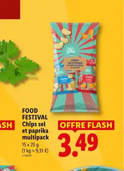Lidl FOOD FESTIVAL Chips sel et paprika multipack offre
