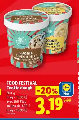 Lidl FOOD FESTIVAL Cookie dough offre