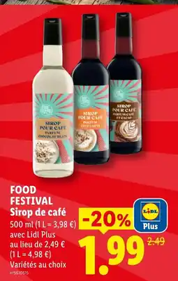Lidl FOOD FESTIVAL Sirop de café offre