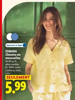 Lidl ESMARA Chemise en mousseline offre