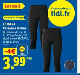 Lidl ESMARA Corsaires femme offre
