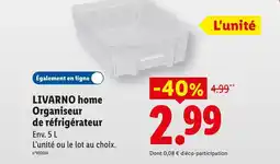 Lidl LIVARNO home Organiseur de réfrigérateur offre