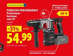 Lidl PARKSIDE PERFORMANCE Perforateur- burineur sans fil offre