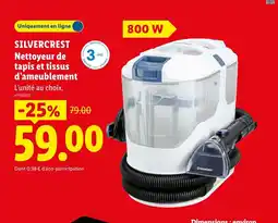 Lidl SILVERCREST Nettoyeur de tapis et tissus d'ameublement offre