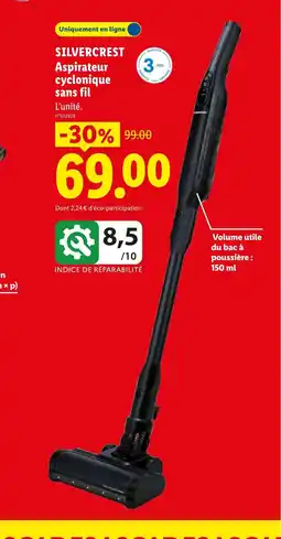 Lidl SILVERCREST Aspirateur cyclonique sans fil offre