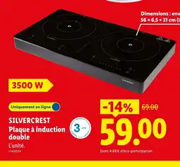 Lidl SILVERCREST Plaque à induction double offre