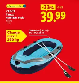 Lidl CRIVIT Bateau gonflable basic offre