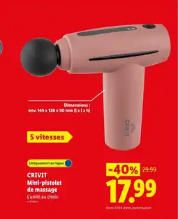 Lidl CRIVIT Mini pistolet de massage offre
