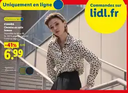 Lidl ESMARA Chemise en satin femme offre