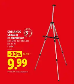 Lidl CRELANDO Chevalet en aluminium offre