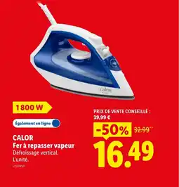 Lidl CALOR Fer à repasser vapeur offre