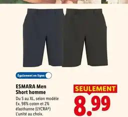 Lidl ESMARA Men Short homme offre